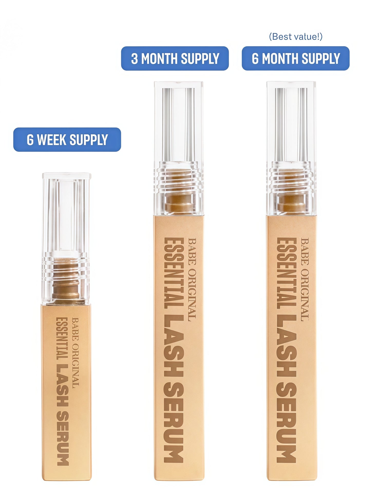 Babe Original Lash Serum-Fuller &Longer Looking Eyelashes, AdvancedLash Enhancing Treatment for NaturalLashes, Extensions & Eyebrows, Vegan &Cruelty-Free